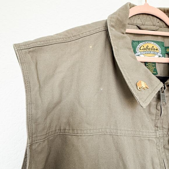 Vintage Cabela's Outdoor Gear Canvas Utility Vest Mens 2XL Gorpcore Outdoor - Picture 3 of 7